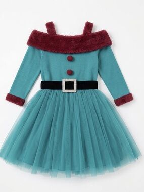 Urban Heritage Fa La La Love Christmas Elf Sweater Dress Girls Size 4/6T Small